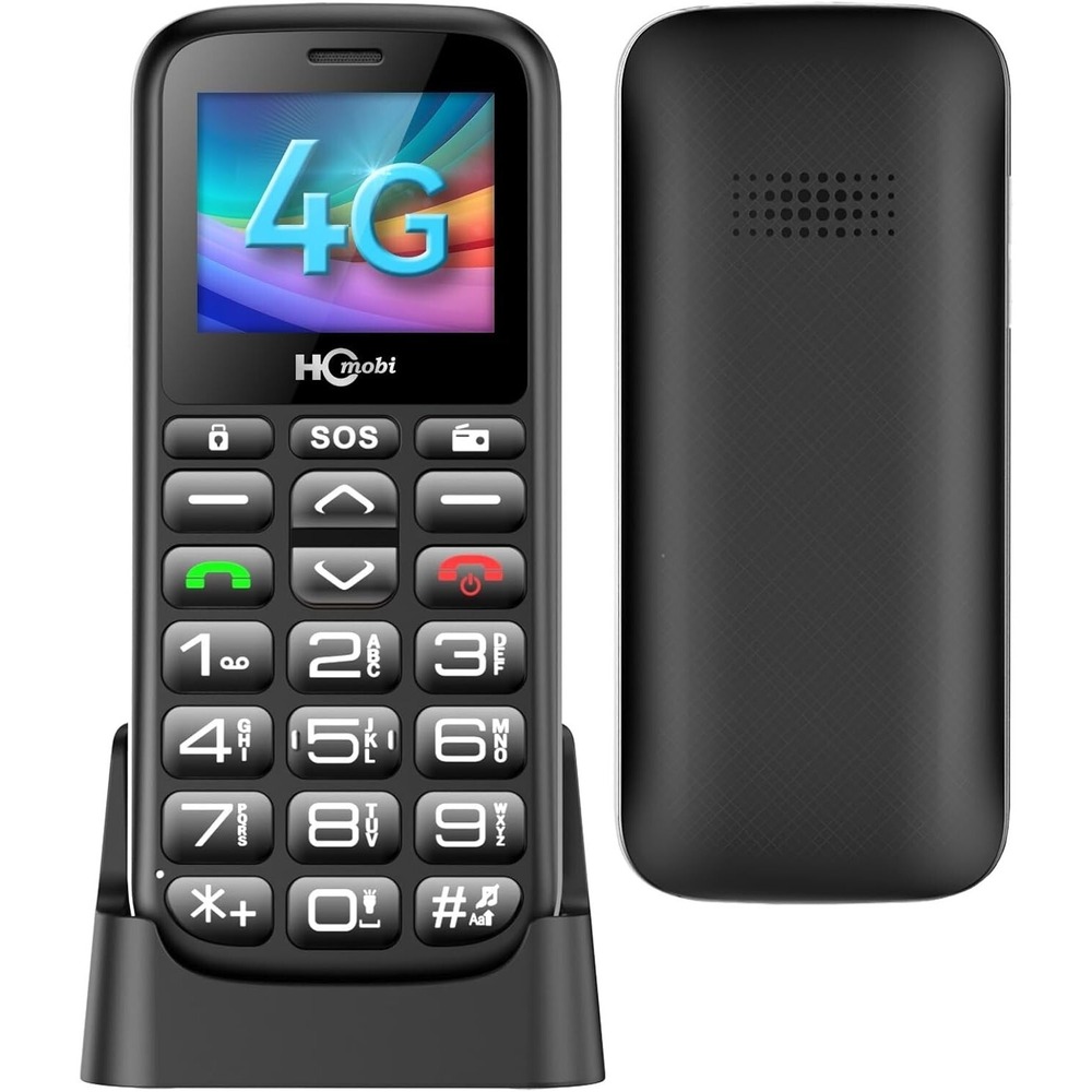 4G LTE Cell Phone Senior Big Buttons S.O.S. Button 1000mAh Battery Dual-SIM FM